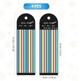 640Pcs Highlighter Tape, Long Page Tabs Highlighter Strips Long Page Markers Sticky Index Tabs for Annotating Books Index Note Memory Office School (Macaron Color)