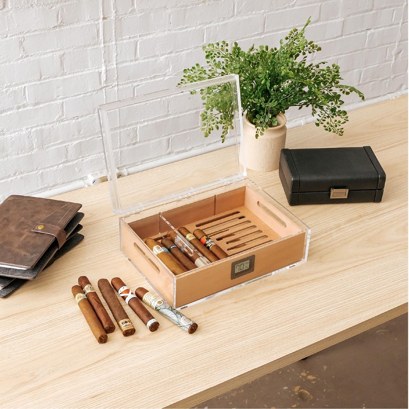 CASE ELEGANCE - Felix Tupperdor - Airtight Acrylic Humidor, Thick