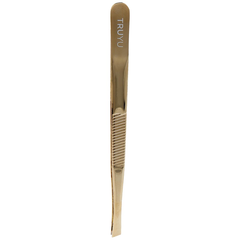QVS Slanted Tweezers Gold-Plated Tip Pack of 1