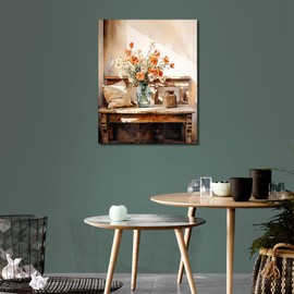 Abstract Vase Paint by Numbers Kits Canvas DIY Table Vase Flower Oil Painting Paint by Numbers for Adults Beginner with Brushes and Acrylic Pigment for Student Bedroom Home Decor 16x20inch Frameless