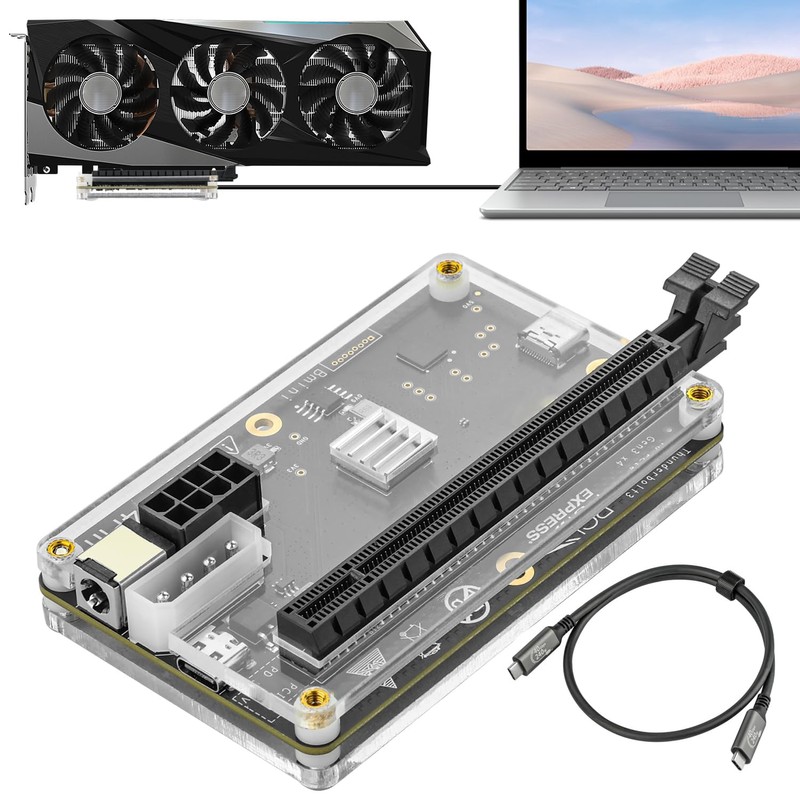 PCIE 3.0 x16 22Gbps eGPU DOCK, Thunderbolt 4 cable, compatible