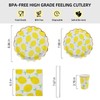 Lemon Party Supplies,120pcs Disposable Lemon Dinnerware Set with 20 Dinner