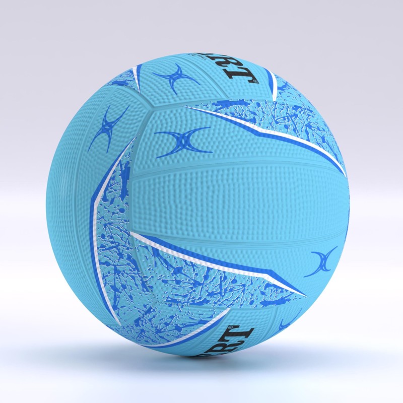 Gilbert APT Training Netball, All Blue, Size 4
