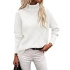Zeagoo Womens Sweaters 2025 Turtleneck Long Sleeve Ribbed Knitwear Pullover