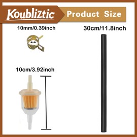 127-9206 Fuel Pump Fits For Toro TimeCutter 136-7813 136-7818 139-0601 139-0603 LC2P77F Engines EMK Quest Titan HD Mikuni Replace 139-0684 with Filter and Oil Hose