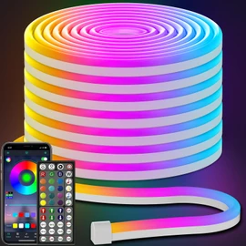 AILBTON 50FT Led Neon Rope Lights Control with App/Remote,Flexible Led Rope Light,Multiple Modes,IP65 Outdoor RGB Lights Waterproof,Music Sync Gaming Led Neon Strip Light for Bedroom Decor (50FT)