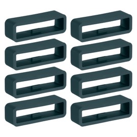 PATIKIL Watch Band Holder Loop, 8 Pcs Universal Silicone Watch Replacement Band Strap Keeper Parts for Smart Sport, Dark Green (26mm)