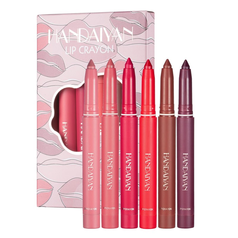 Daconovo Juego de lápices labiales de 6 colores Lápiz labial