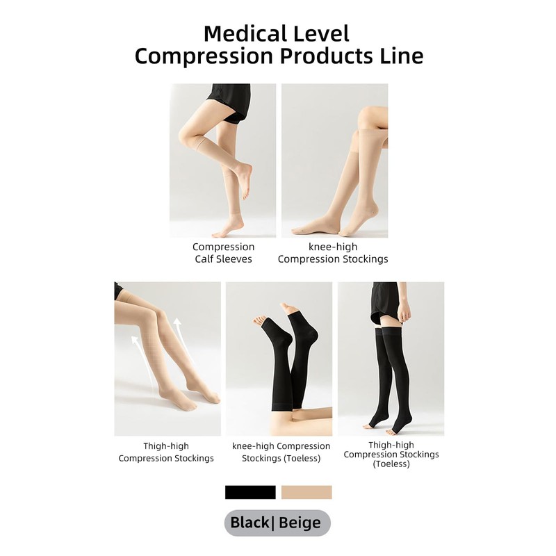 Rolxmed Medical Compression Calf Sleeves 20-30 mmHg Geman Tech Support