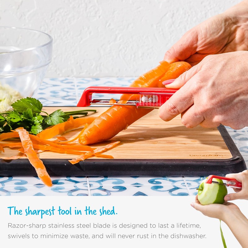 Dreamfarm Sharple Self-Sharpening Vegetable & Food Vertical Speed-Peeler - Black