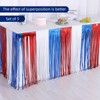 5 Pack 4th of July Foil Fringe Table Skirt 29x108