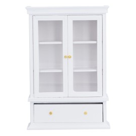 1: 12 Dollhouse Furnitures Miniature Wood Simulation Cabinet Bookcase Bookshelf