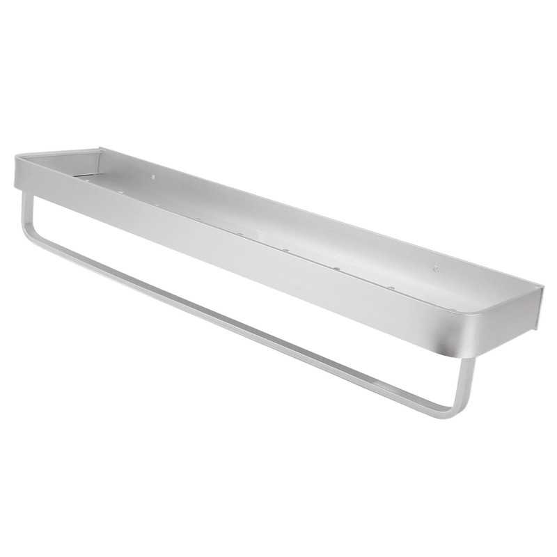 Space Aluminum Bathroom Shelf Punch Free Wall Mounted Floating Bathroom