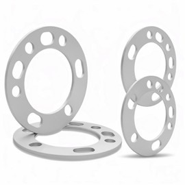 LUJIANI 4 Pack Universal Wheel Spacers, 2/9" (5.8 mm) Thick Die Cast Replacement Wheel Spacer for 5 or 6 Lugs Wheels/Rims, Fits 135 to 139.7 mm Multiple Bolts Pattern