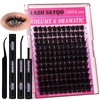 Lash Clusters Kit Eyelash Clusters 12‑18mm Long Volume Individual Lashes