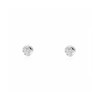 Mondepetit Children's Baby Round Zircon Earrings White Gold 18 Carat