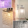 Shenmoyl Set of 2 Crystal Battery Operated Wall Sconce,Rechargeable Wall