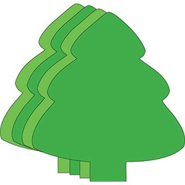 SHAPES ETC. 15 Pcs Assorted Green Evergreen Tree Large Creative Foam Cut-Outs 5.5in Holiday DIY Craft Projects Christmas School Classroom Bulletin Board Decorations Giving Trees Kids Crafts USA Made
