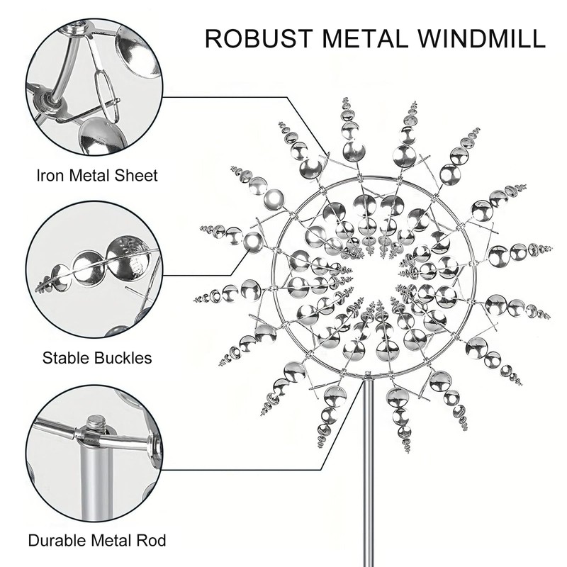 Magical Windmill, Unique and Magic Metal Windmill, 3D Iron Windmill,