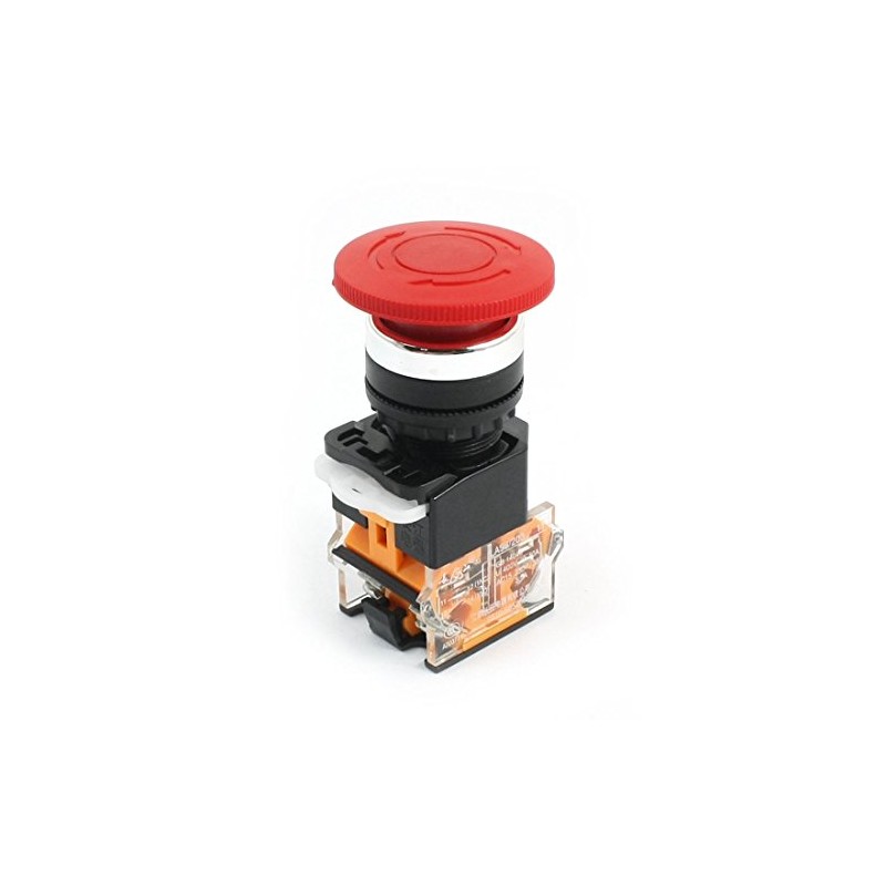 uxcell Self Locking Type Red Mushroom Push Button Switch 440V