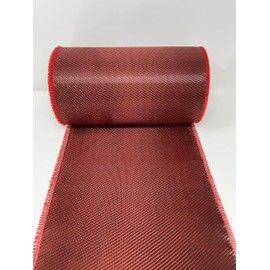 5 FT x 12" Red Carbon Fiber Color Hybrid Cloth Tape (3k, 5.7oz, 12" x 60")