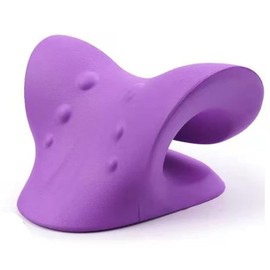 RESTCLOUD Entspannungskissen für Nacken und Schultern, Gerät zur Dehnung des Nackens zur Linderung von Schmerzen im Kiefergelenk und Ausrichtung der Halswirbelsäule, Chiropraktikkissen, Nackenstrecker, Lila