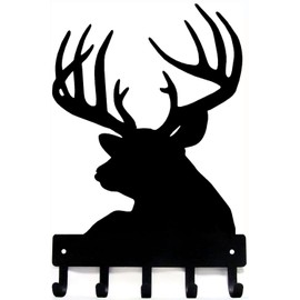 Buck Head Deer Key Rack Hanger - Large 9 inch Wide - Made in USA