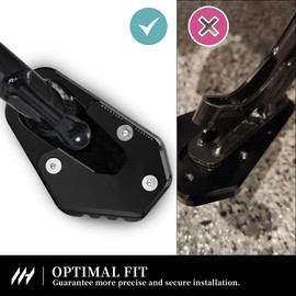 MotHeart Motorcycle Side Stand Extension for R1250R/R1250RS/R1200RT LC/R1200R LC/R1200RS LC Motorcycle Stand CNC Side Stand Kick Stand Accessories (Black)