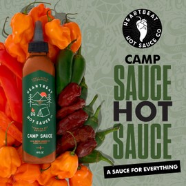 Heartbeat Hot Sauce Co. - Camp Sauce, 6 oz. - Small Batch & Handmade, Vegan, Preservative Free, 6 Pack