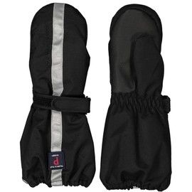 Polarn O. Pyret Waterproof Long Cuff Insulated Mittens (2-6Yrs) - 2-4 Years/Black