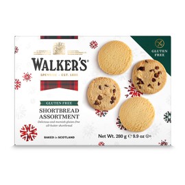 Walker’s Gluten Free Shortbread Cookies – 9.9 oz Shortbread Cookie Box - Includes Assortment of Gluten Free Shortbread Rounds and Gluten Free Chocolate Chip Cookies