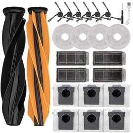 Attemart X50 Ultra Replacement Parts for Dreame X50 Ultra Complete, X50 Master, L50 Pro Ultra Robot Vacuum Accessories, 2 Main Brushes, 4 Filters, 4 Mopping Pads, 6 Dust Bags, 6 Side Brushes, 24 Pack