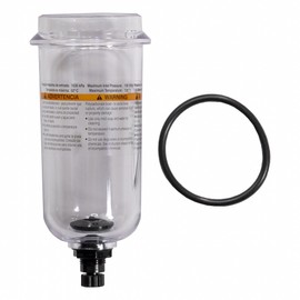 Parker PS832P Polycarbonate Bowl with Twist Drain for 07F, 12F, 07E Series Filter/Regulator, 7.2oz Capacity, 150 psig