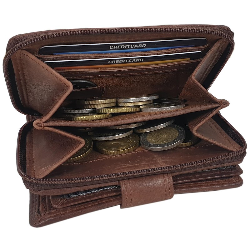 Small Genuine Cowhide Leather Women's Wallet / Purse / Purse