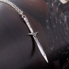 Unbranded Stab sword Sting Silver Sword Pendant Necklace Antique Retro