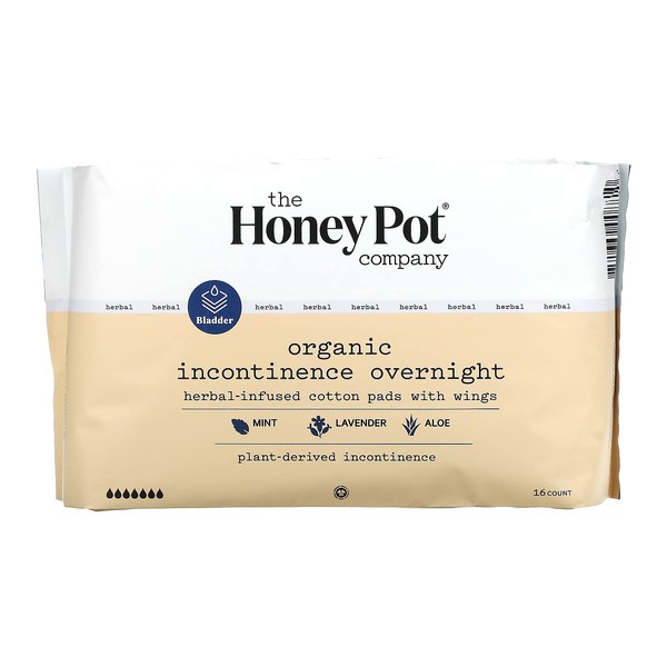 Organic cotton cover herbal incontinence overnight pads with wings