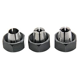 Thaekuns Router Collet Kit 42999 1/4",42950 1/2" and 42975 3/8" Fits for PORTER CABLE Models-3 Pack