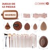 Lumbor37 Set de Brochas para Maquillaje 43 Piezas, Kit Profesional