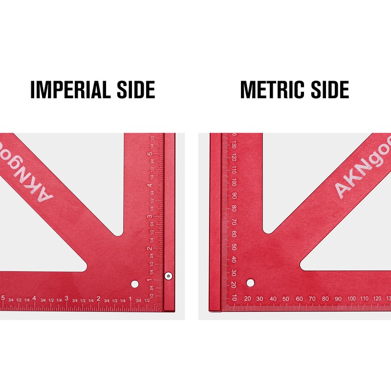 AKNgoes Precision Triangle Square 12inch, Metric & Imperial Scale Framing