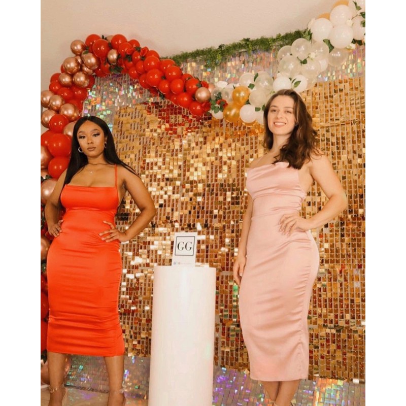 Blush Blooms Decor - 24 Sequin Panels for Sequin Wall