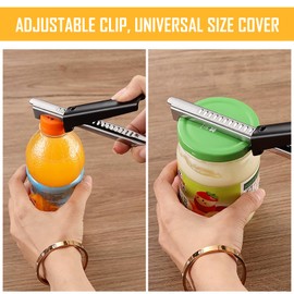 Manual Can Opener, Bottle Opener, Can Opener for Seniors, Adjustable Lid Opener, Manual Can Opener, Screw Lid Opener, Jar Opener, Lid Opener for Screw Jars for Family, Picnic