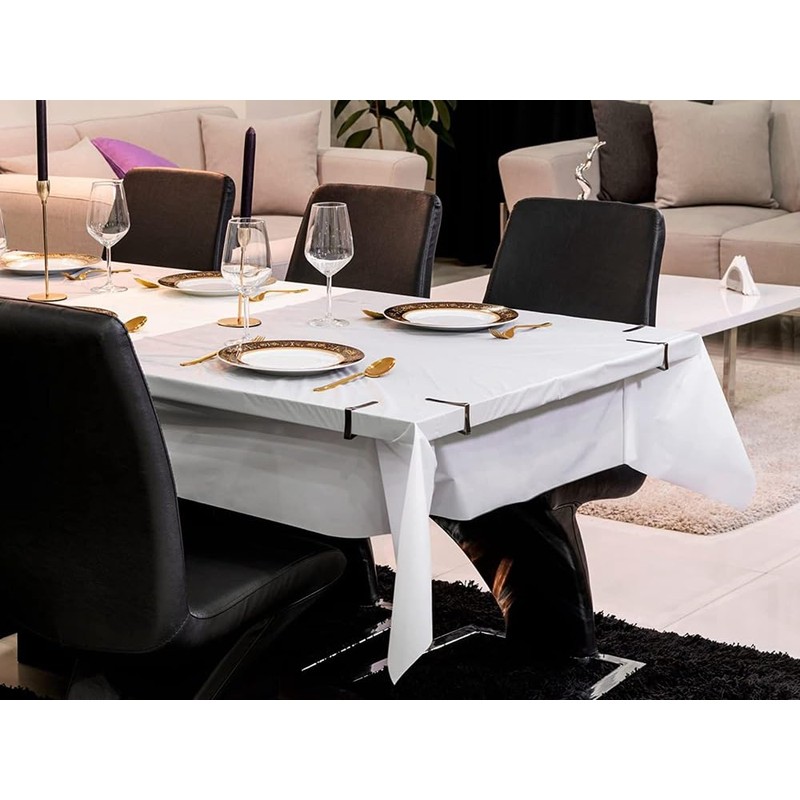 aoozleny Premium Disposable Plastic Tablecloth (54 x 72 inches), Decorative