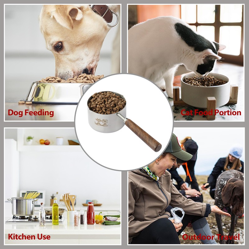Dog Cat Food Scoop Measuring Cup, LCCOWOT Stainless Steel 1