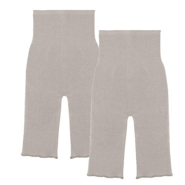 Two Hatch S116lset Long Stomach Wrap Pants, Set of 2, Warm, Intestinal Activity, Cold Protection, High Waist, brown (mocha)