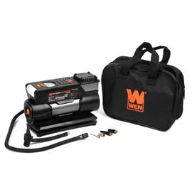 WEN Tire Inflator Portable Air Compressor, 12V, 100 PSI with Carrying Case (AA2230)