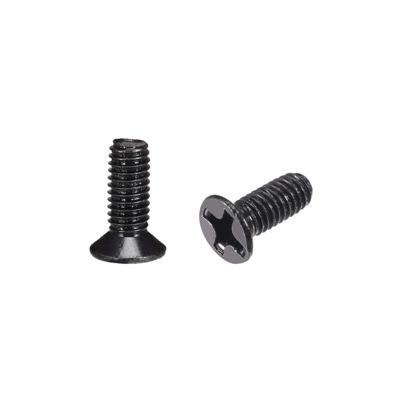 sourcing map M3 x 8mm Phillips Screw Fastener Black for