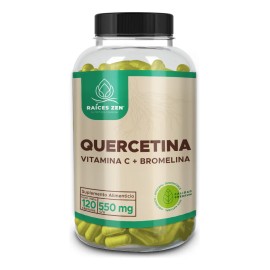 Quercetina Vitamina C Bromelina 120 Cápsulas Raíces Zen Super Premium