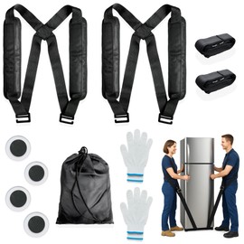 Venmark Moving Straps, 2-Person Lifting and Moving System – Adjustable Shoulder Dolly for Moving Furniture, Appliances, and Goods - Complete with Non-Slip Gloves, Furniture Sliders, and Carrying Bag