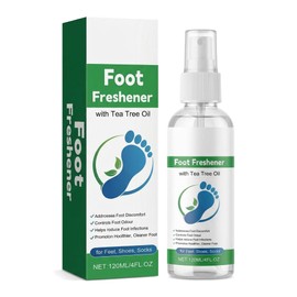 Tea Tree Oil Foot Spray for Odor Control & Freshness, Natural Foot Deodorizer with Tea Tree Oil Aloe Vera & Menthol, Cooling Foot Spray for Shoes & Feet, Daily Foot Care, 120ml
