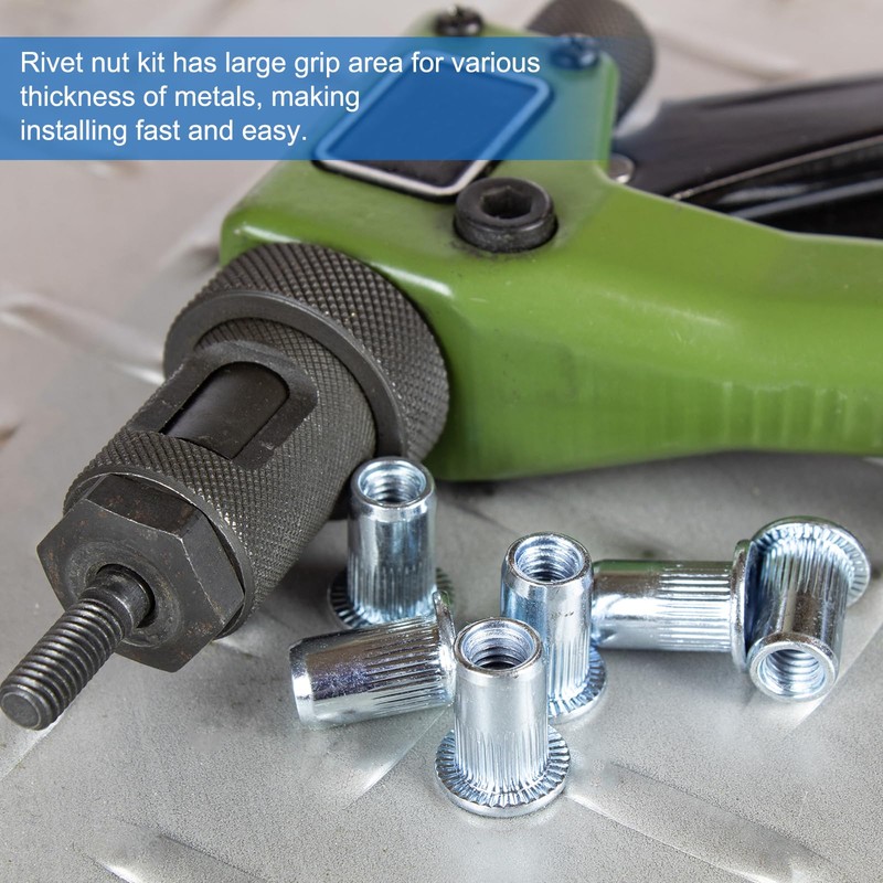 sourcing map 18Pcs 1/4-20 Rivet Nut 304 Stainless Steel Rivet